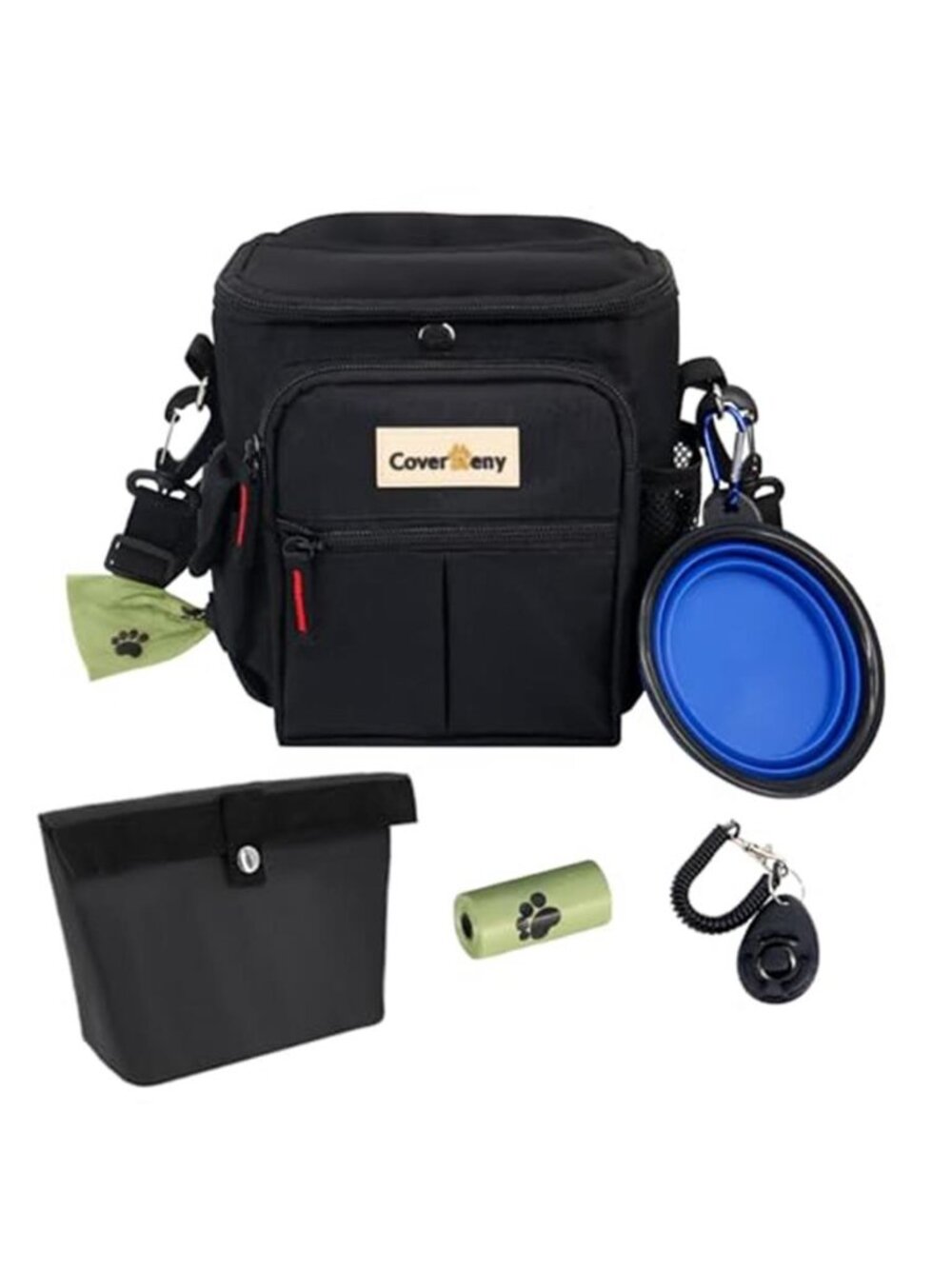 Dog Treat Pouch Open Top for Quick and Spill-Proof Access Removable Pouch Poop